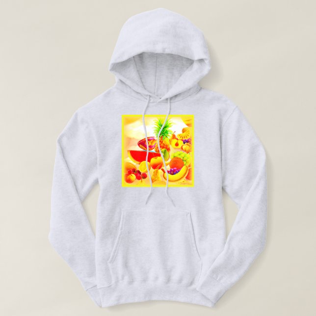 Sudadera Pintura exótica de frutas tropicales. ¡Hazte con u (Diseño del anverso)