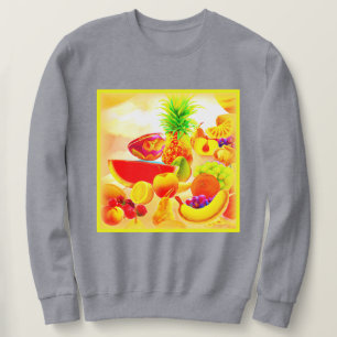 Sudadera Pintura exótica de frutas tropicales. ¡Hazte con u