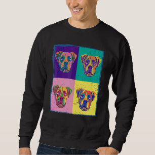 Sudadera Pintura Gráfica de Perro Boxer Mascota Animal