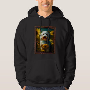 Sudadera Pintura Havanese Girasol Flor Mamá Mujeres Flora