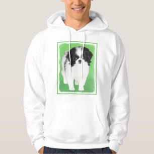 Sudadera Pintura japonesa de cachorro con chin - Arte origi