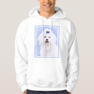 Sudadera Pintura maltesa - Arte de perro original muy lindo