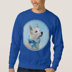 Sudadera Pintura noruega de Buhund - Arte original de perro