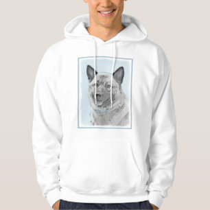 Sudadera Pintura noruega de elkhound - Arte original de per
