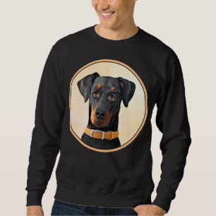 Sudadera Pintura original de Doberman Pinscher sin cortar