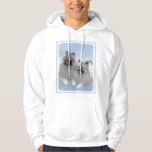Sudadera Pintura original de pareja de Keeshond arte animal