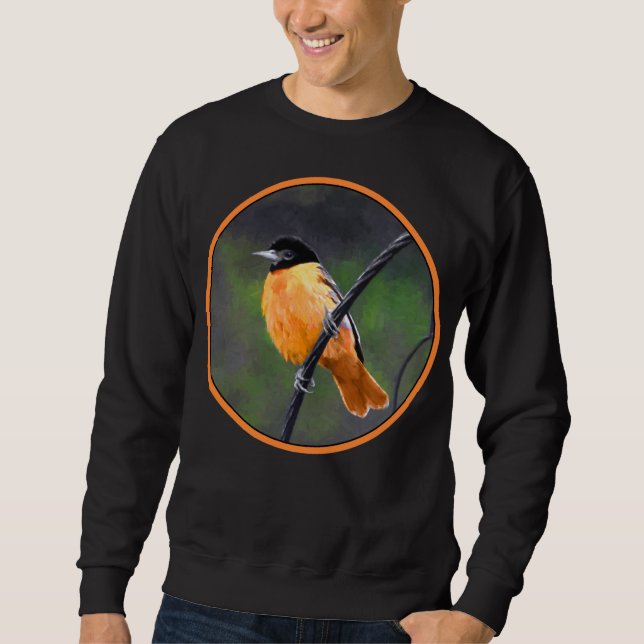 Sudadera Pintura Oriole - Arte original de aves (Anverso)