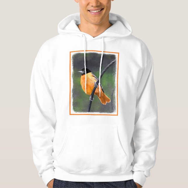 Sudadera Pintura Oriole - Arte original de aves (Anverso)