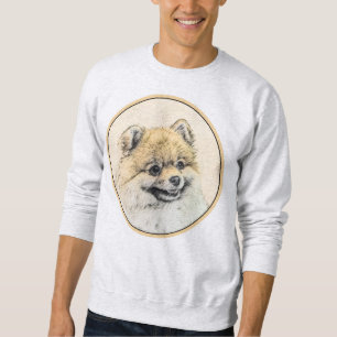Sudadera Pintura Pomerania (Naranja) - Arte Perro Original