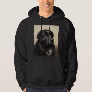 Sudadera Pintura realista vintage de perro de Terranova