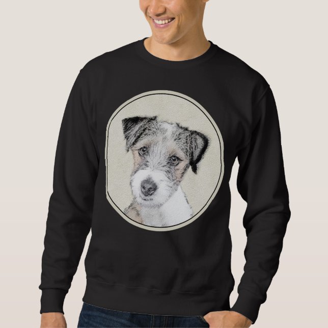 Sudadera Pintura Rusell Terrier - Arte Perro Original (Anverso)