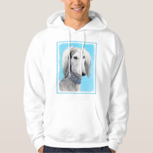 Sudadera Pintura Saluki (plateada) - Arte Perro Original.