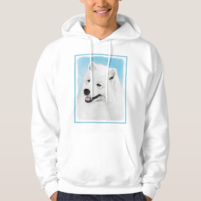 Sudadera Pintura Samoyed - Arte Perro Original Cuto (Anverso)