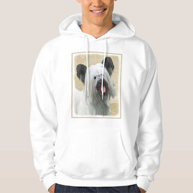 Sudadera Pintura Skye Terrier - Arte Perro Original. (Anverso)