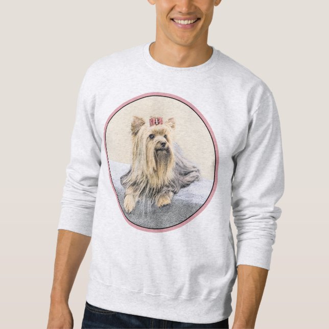 Sudadera Pintura Terrier de Yorkshire - Arte Perro Original (Anverso)