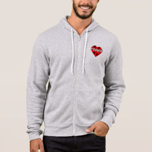 Sudadera Pinturas De Pata De Perro Yorkie Y Corazón Rojo