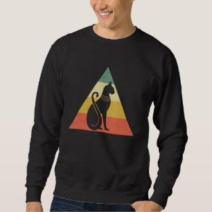 Sudadera Pirámide Retro Sunset Bastet Dios Antiguo Egipto