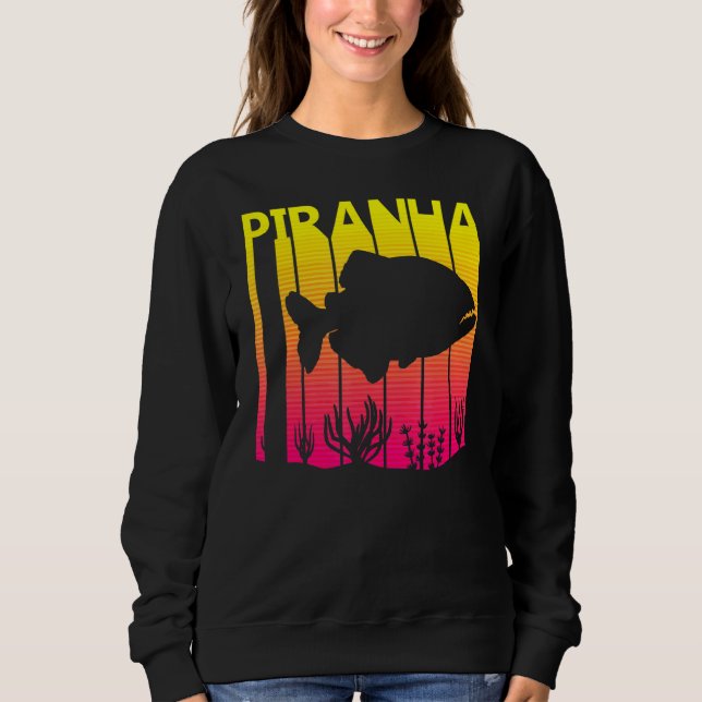 Sudadera Piranha Fish Retro (Anverso)