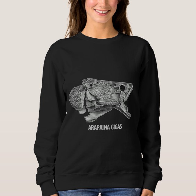 Sudadera Pirarucu Paiche Skull Skeleton Aquarium Fish Keepe (Anverso)