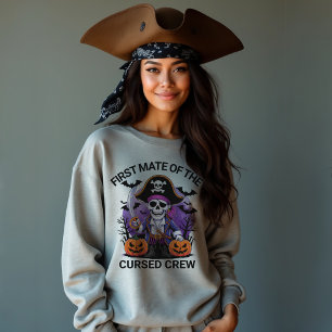 Sudadera Pirata de Halloween Primer Oficial de la Tripulaci