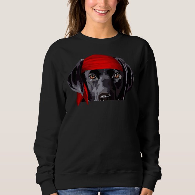 Sudadera Pirate Curioso Black Lab Puppy (Anverso)