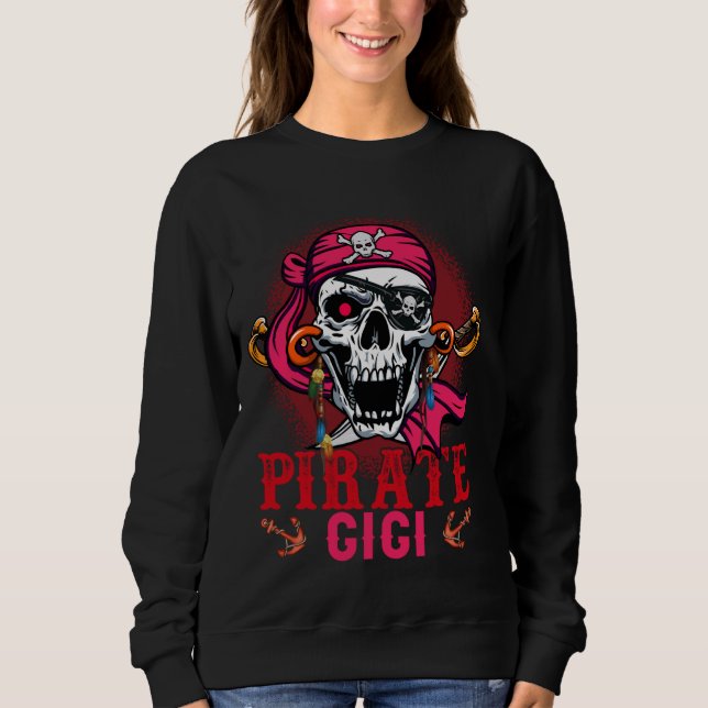 Sudadera Pirate Gigi Halloween Skull Pirate Costume Familia (Anverso)