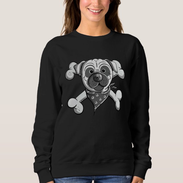 Sudadera Pirate Pug I Dog Design for Friends of the Dog Bre (Anverso)