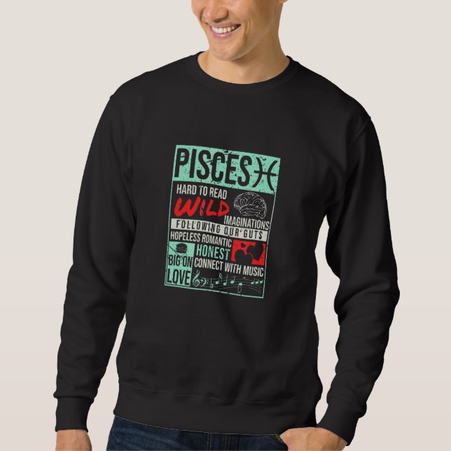 Sudadera Pisces Facts Birday Mind Horoscope (Anverso)