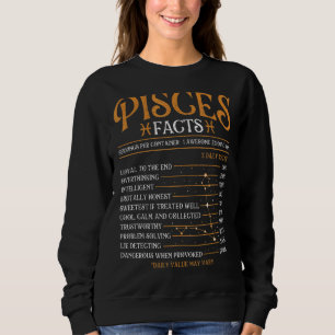 Sudadera Pisces Hechos Astrología Horoscopio Rótulo Zodiaco