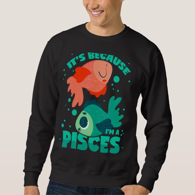 Sudadera Pisces Horoscope Rótulo Zodiac (Anverso)