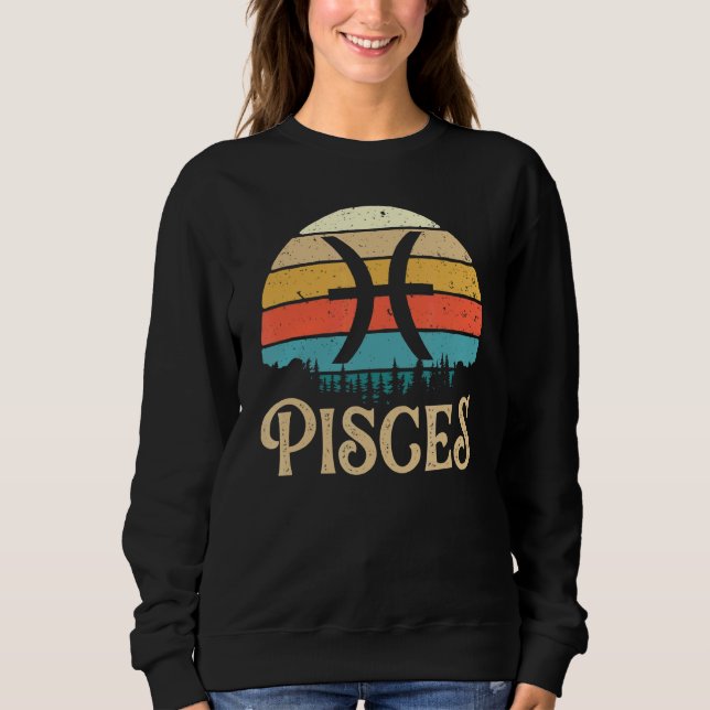 Sudadera Pisces Zodiac Rótulo Horoscopio Cumpleaños Astrolo (Anverso)