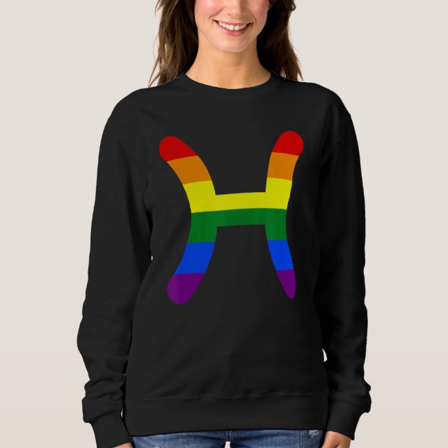 Sudadera Pisces Zodiac Rótulo Lgbt (Anverso)