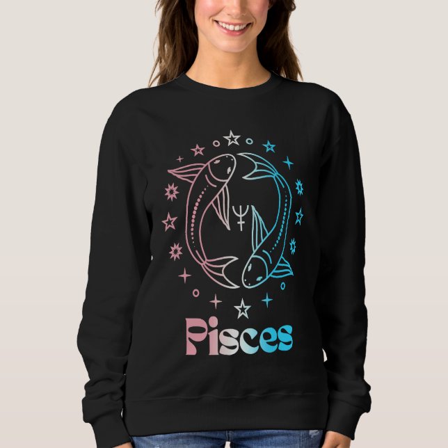 Sudadera Pisces Zodiac Sign Trans Transgender Astrology LGB (Anverso)