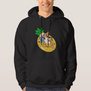 Sudadera Piscina De Corgi Y Piña Flota