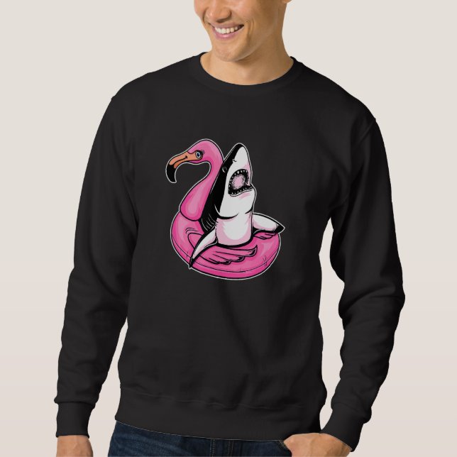 Sudadera Piscina de tiburón escalofriante Flamingo Sad Aest (Anverso)