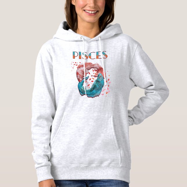 Sudadera Piscis Pescado Zodiac Horoscopio Agua Astrología R (Anverso)