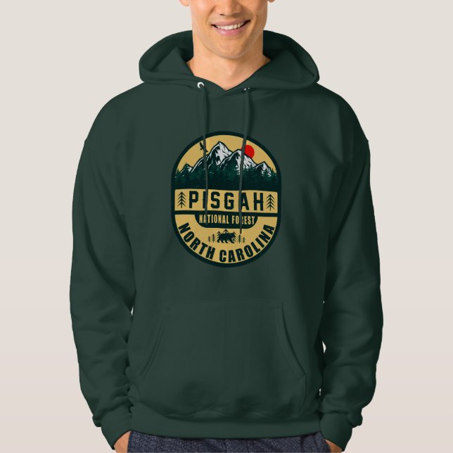 Sudadera Pisgah National Forest NC Retro Sunset Souvenirs (Anverso)