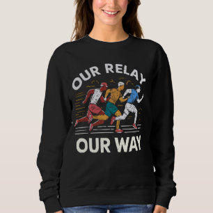Sudadera Pista De Ejecución Del Atleta De La Carrera De Ret
