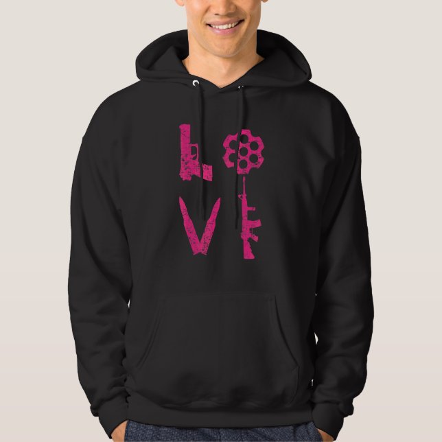 Sudadera Pistol Bullets Ar15 Rifle Pro Gun 2do A (Anverso)