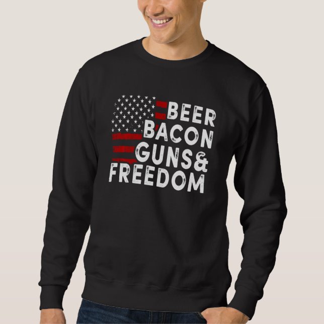 Sudadera Pistola De Cerveza Y Libertad 4 De Julio Fl Estado (Anverso)