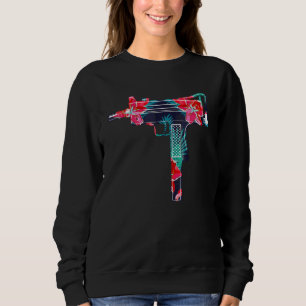 Sudadera Pistola Tropical Arma de Fuego Playa Hawaiana Pi