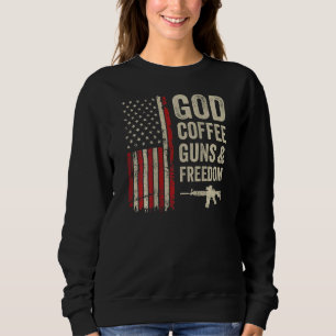 Sudadera Pistolas De Café De Dios Y Libertad A Ee.Uu. Pro G