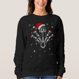 Sudadera Piston Auto Plug Santa Hat Bike Car Mechanic Chris