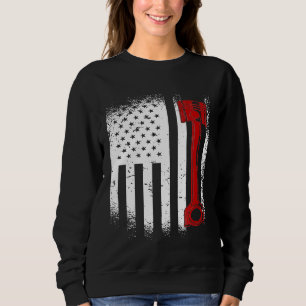 Sudadera Pistón De Pistón De Bandera De Los Ee.Uu. Para Cua