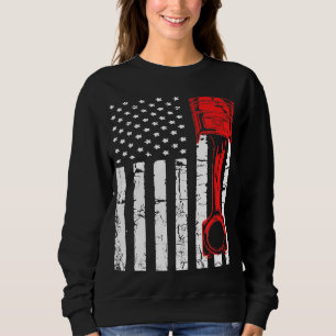 Sudadera Piston Patriótico Mecánico Bandera Americana Tee