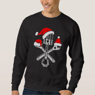Sudadera Piston Wrench Santa Hat Navidades mecánicos Matchi