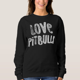 Sudadera Pit Bull Love Pitbulls White American Bully Light