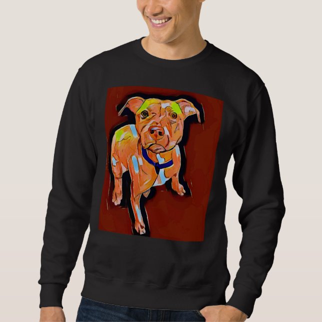 Sudadera Pit Bull On Maroon (Anverso)