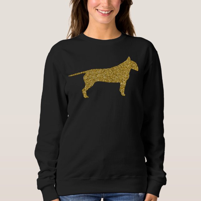Sudadera Pit Bull Pittie Pitbull Dog Gold Purpurina (Anverso)