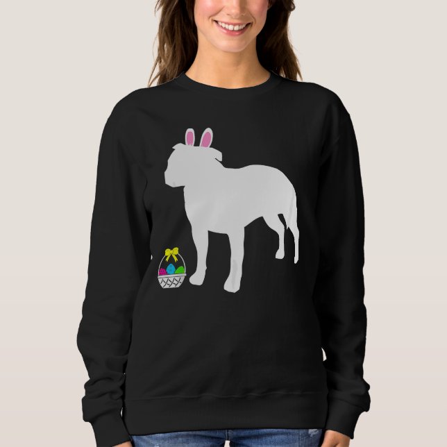 Sudadera Pit Bull Staffordshire Terrier Easter Bunny Dog Si (Anverso)